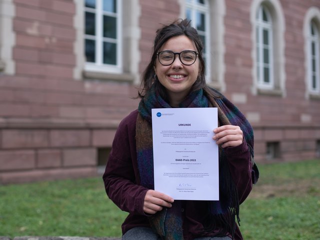 DAAD-Preisträgerin 2022: Irene Nardi. Foto: Lea Schmitt/Pädagogische Hochschule Karlsruhe