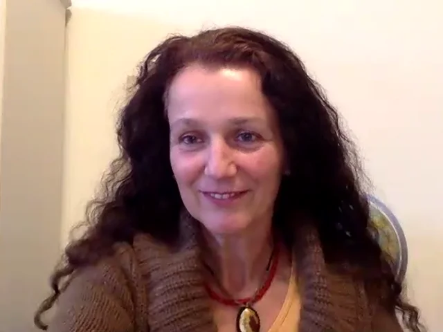 Anja Tuckermann bei ihrer Online-Poetik-Vorlesung am 9. Dezember 2020. Screenshot: PHKA