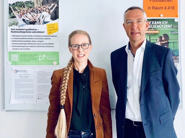 Prof. Dr. Dr. h. c. Claudia Wiepcke und Dr. Martin Lenz. Foto: Pädagogische Hochschule Karlsruhe 