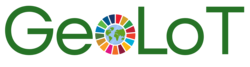 Logo GeoLot: Grüne Buchstaben mit Weltkugel als O bei Geo
