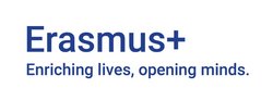 Logo Erasmus+ mit Text "Enrichung lives, opening minds"