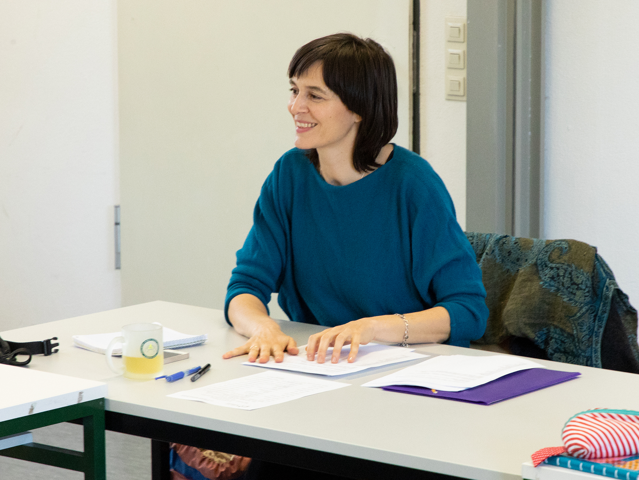 Schreibwerkstatt an der Pädagogischen Hochschule Karlsruhe mit Julia Willmann. Foto: Tilman Binz / Pädagogische Hochschule Karlsruhe 
