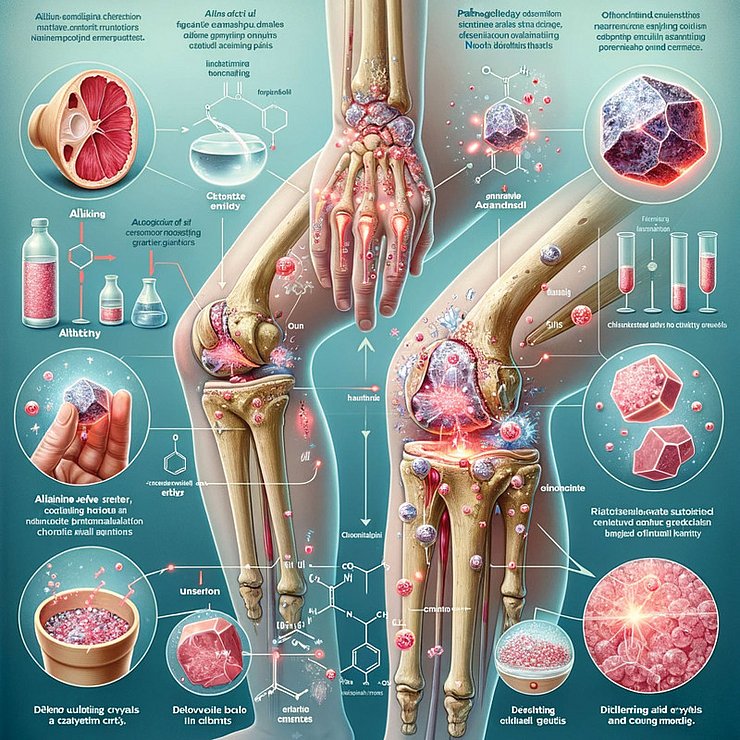 Anatomische Abbildung Knie Eine anatomische Darstellung zweier menschlicher Knie mit medizinischen mit Bildern versehenen Erklärungen